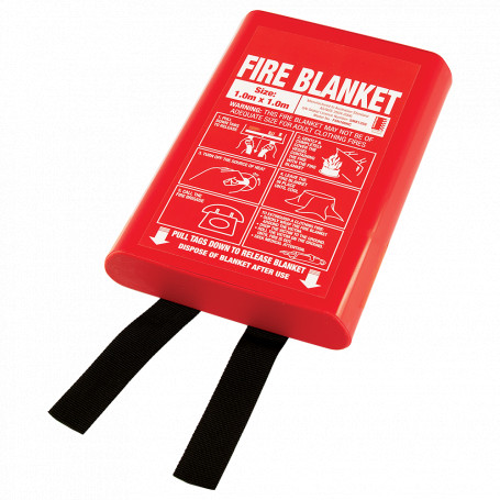 Small 1m x 1m Fire Blanket - Hard Case
