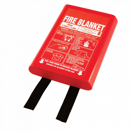 Medium 1.2m x 1.2m Fire Blanket - Hard Case